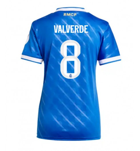 Real Madrid Federico Valverde #8 Tredjedrakt Dame 2025-26 Korte ermer Real Madrid Federico Valverde #8 Tredjedrakt Dame 2025-26 Korte ermer